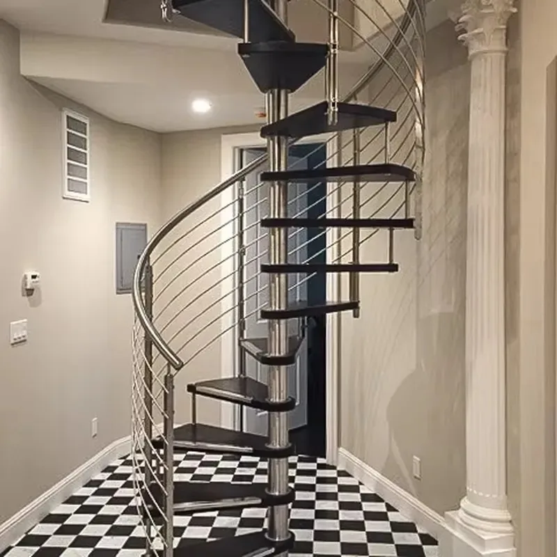 Small Space Compact Spiral Staircase Prefabricated Easy to Install Residential