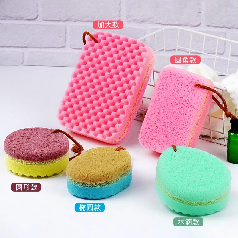 Small Wave Bath Sponge Back Rubbing Bath Exfoliating Cleaning Sponge Double-Sided Bath Sponge Unisex  Artifact