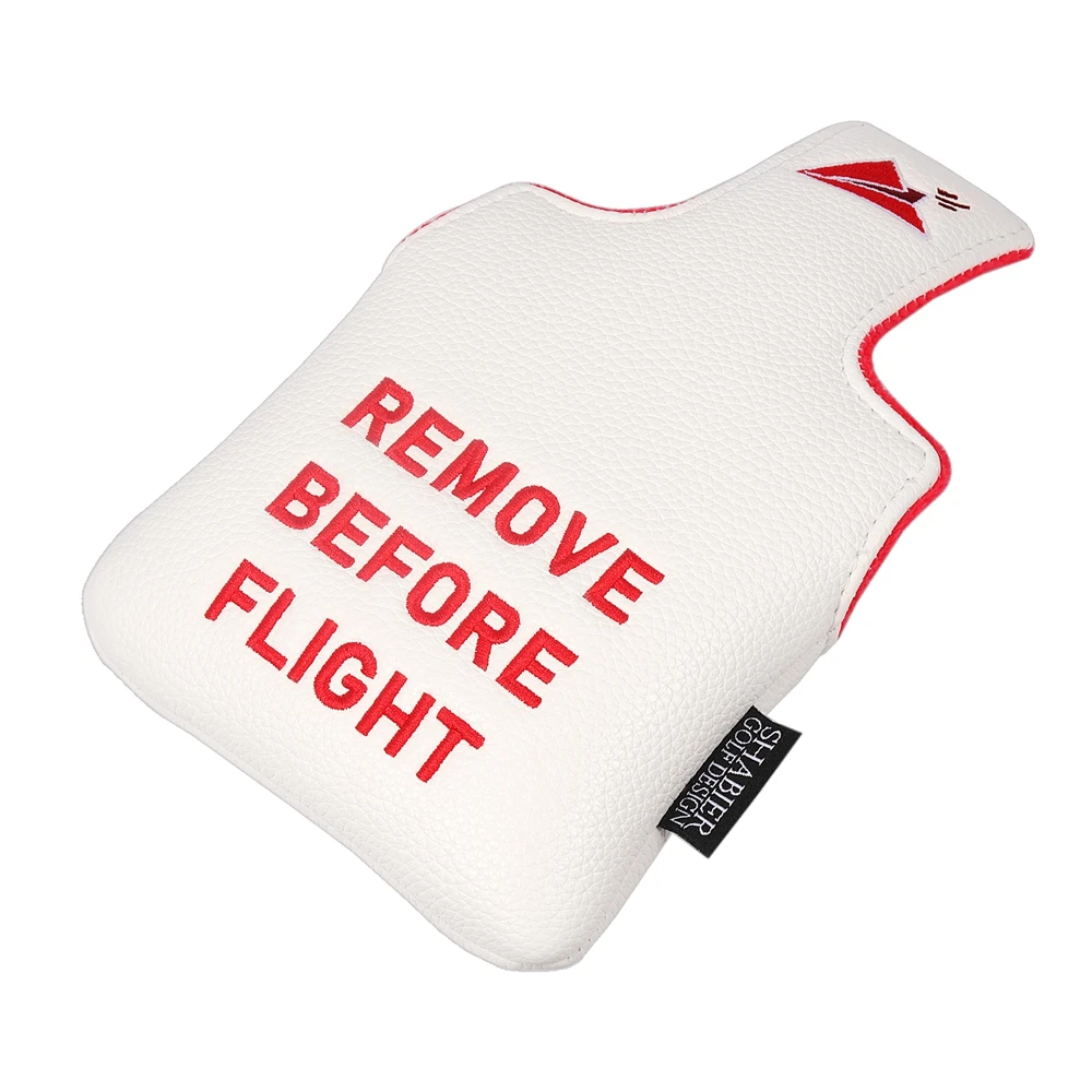 Funda de cuero PU blanco para quitar antes del vuelo, cierre magnético bordado, cubierta para cabeza de Golf, mazo grande cuadrado, Putter para Spider X