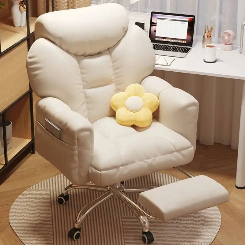 Commerce Luxurious Chairs Living Office Ergonomic Room Work Swivel Office Chairs Handrail Cadeira Gamer Salon Furniture RR50OC