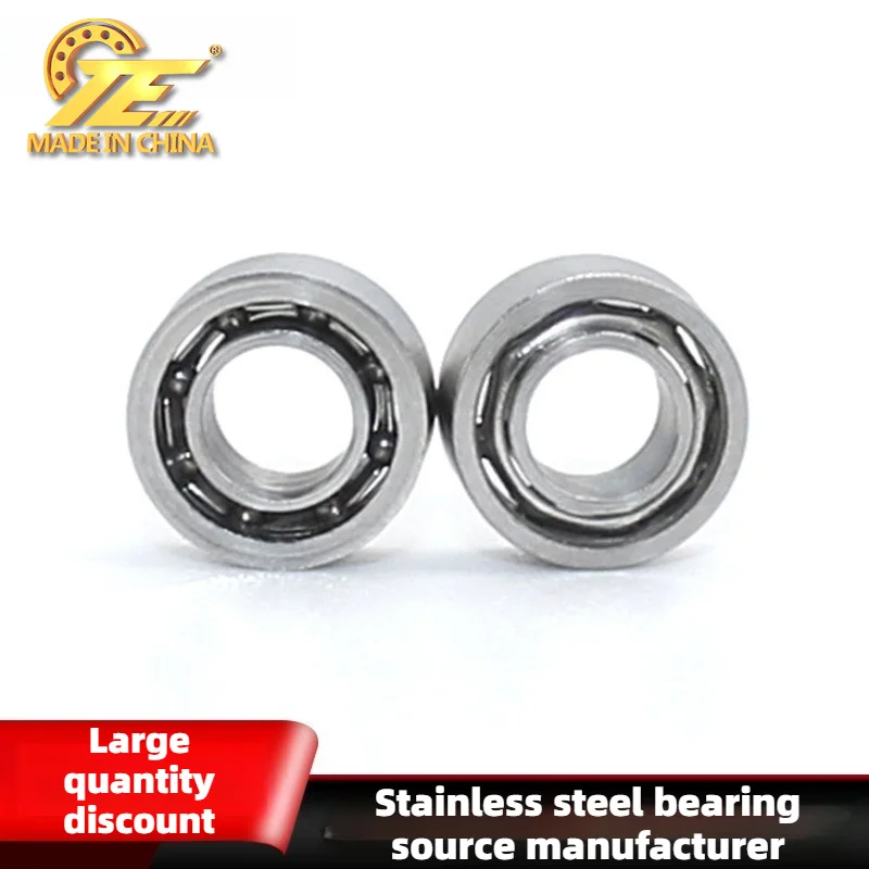 Bearing China supply 304L stainless steel deep groove ball SMR63 open high speed non-standard bearing 3 * 6 * 2.5mm
