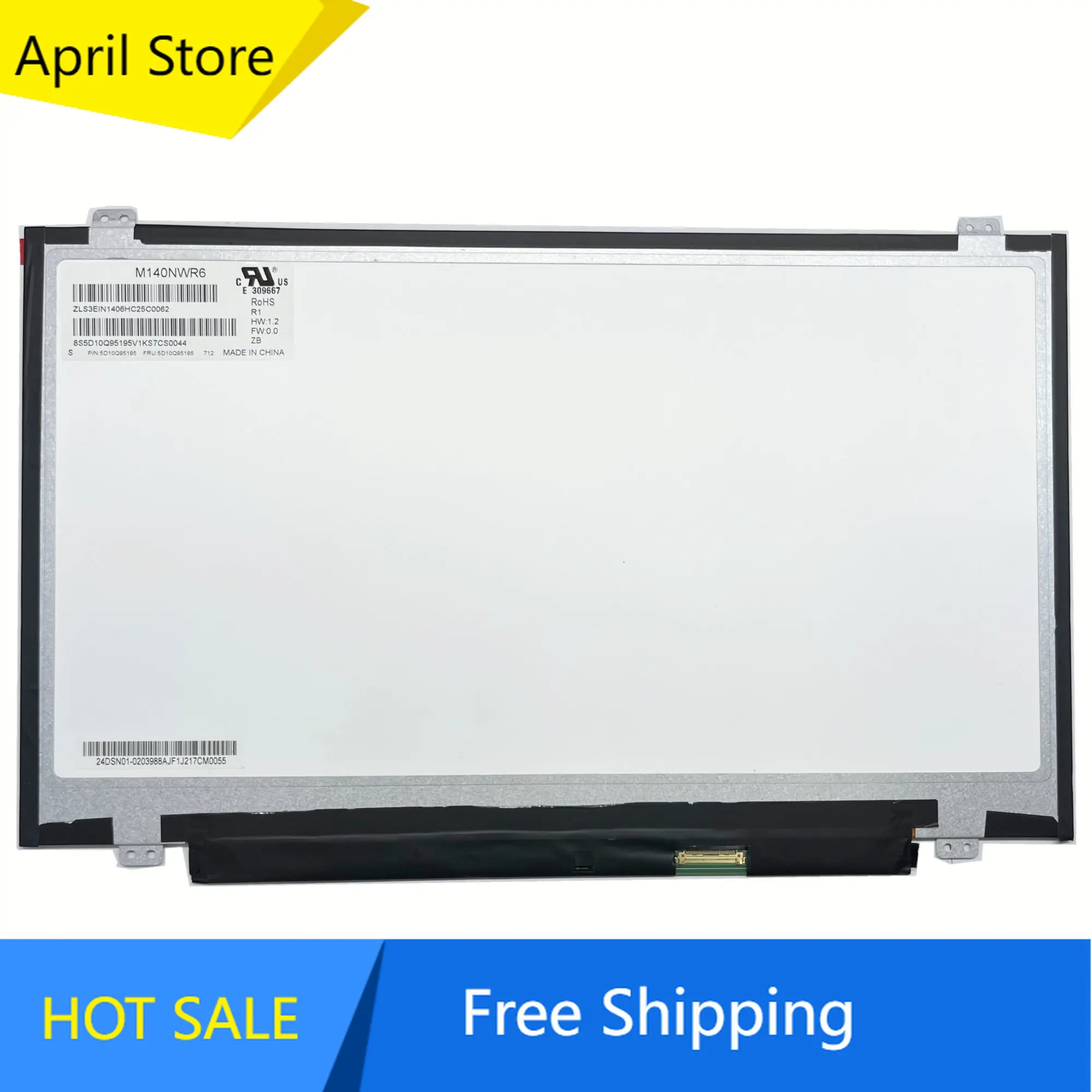 

M140NWR6 R1 fit M140NWR6 R2 NT140WHM-N31 N41 B140XTN02.A B140XTN02.E 14.0'' Laptop LCD Screen 1366*768 EDP 30 Pins