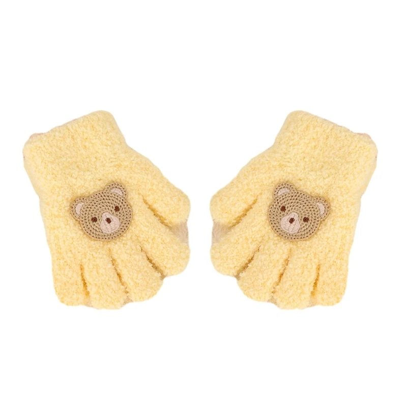 Soft & Washable Kids Gloves Stylish Practical Children Mittens Warm Reusable Knit Gloves Keep Your Hands Warm in Winter