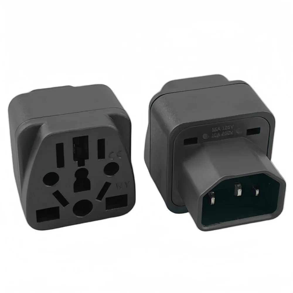 Professional PDU Output Adapter C14 To Universal Socket Converter Server Room Equipment Power Extension Connector 10A