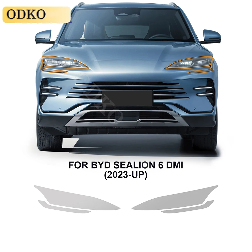

Для BYD SEALION 6 DMI 2023 2024, пленка для фар заднего вида B C, защитная пленка для столба, ТПУ, предварительно вырезанная, против царапин, ремонтная, прозрачная