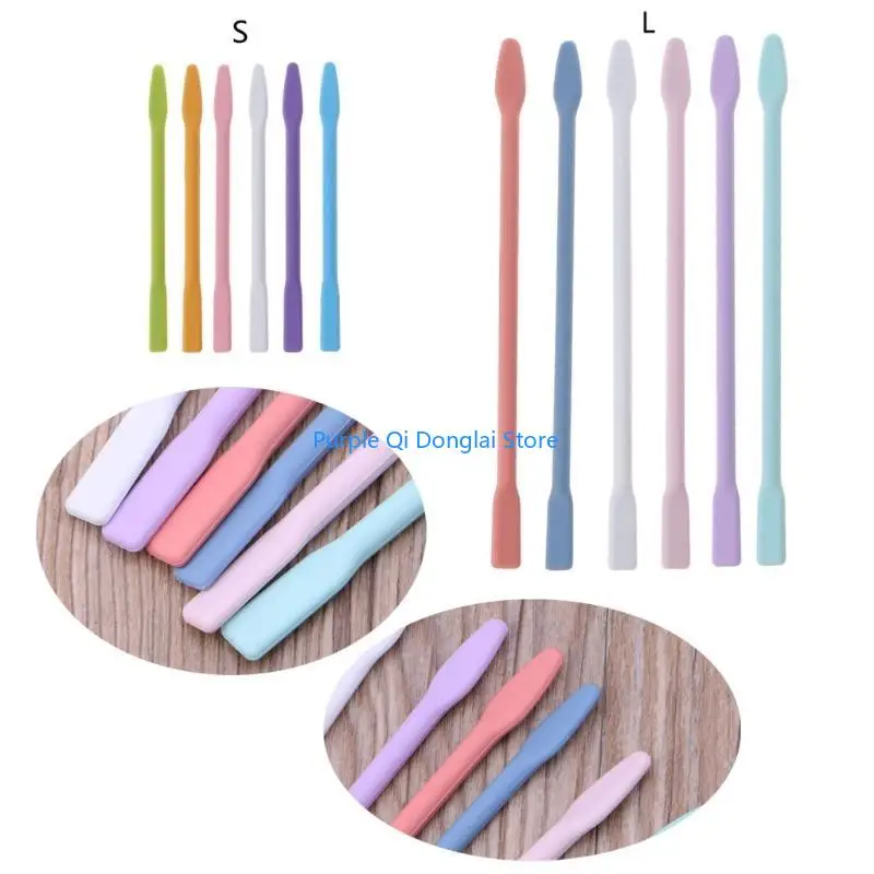 

L21E 6Pcs Silicone Stir Mixing Resin Stirring Rods Liquid Paint Epoxy DIY Craft