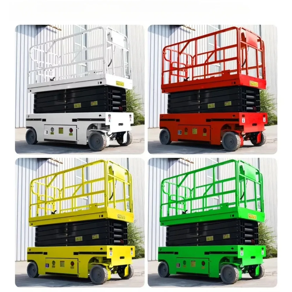 6m 8m 18m ไฟฟ้ากรรไกรยกแพลตฟอร์มไฮดรอลิก Scissor Lift แพลตฟอร์ม Mini Plataforma Elevadora Self-propelled ลิฟท์