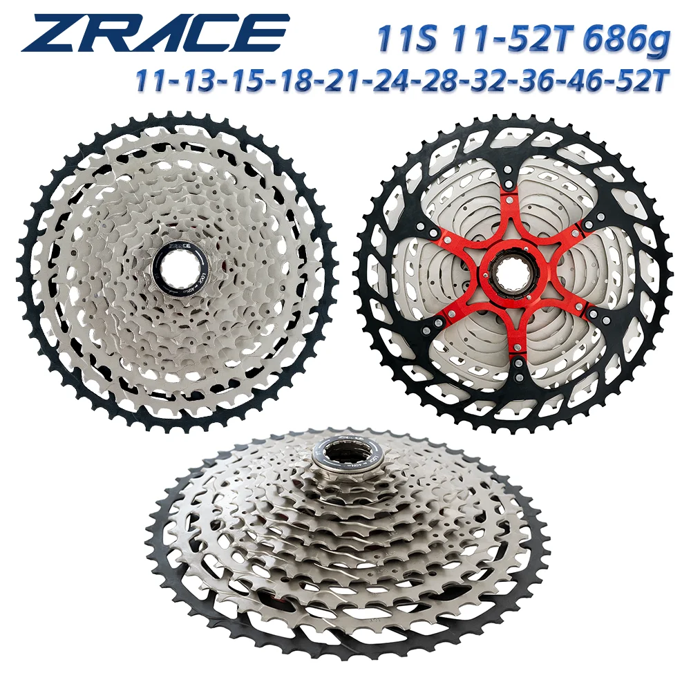 

ZRACE Bicycle Cassette 11 Speed MTB bike freewheel 11-46T / 11-50T / 11-52T Aluminum alloy bracket, Free a adapter