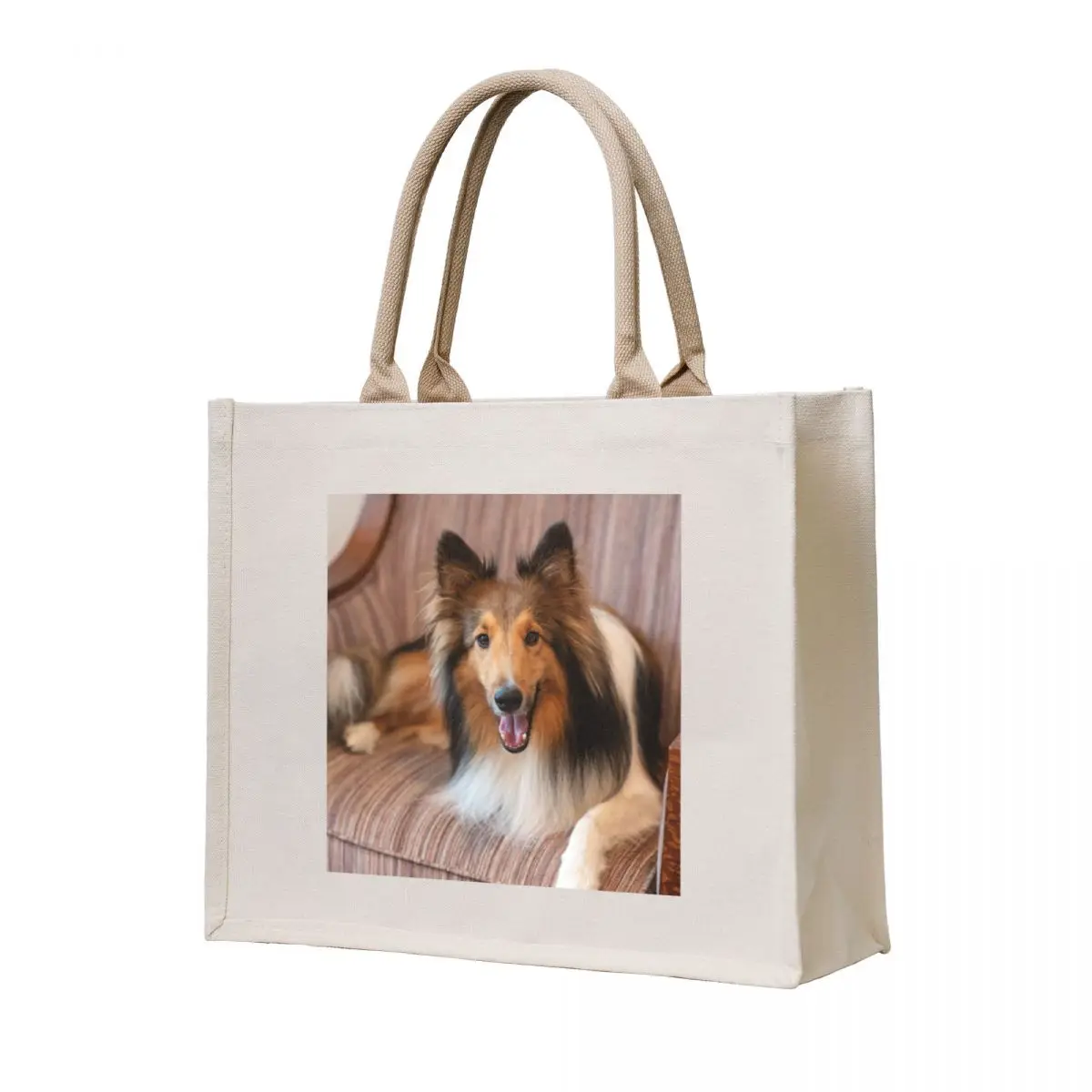 

Cute Sheltie dog resting Tote Bag Shopping bags Lady bags woman shopping bag cute pouch bag
