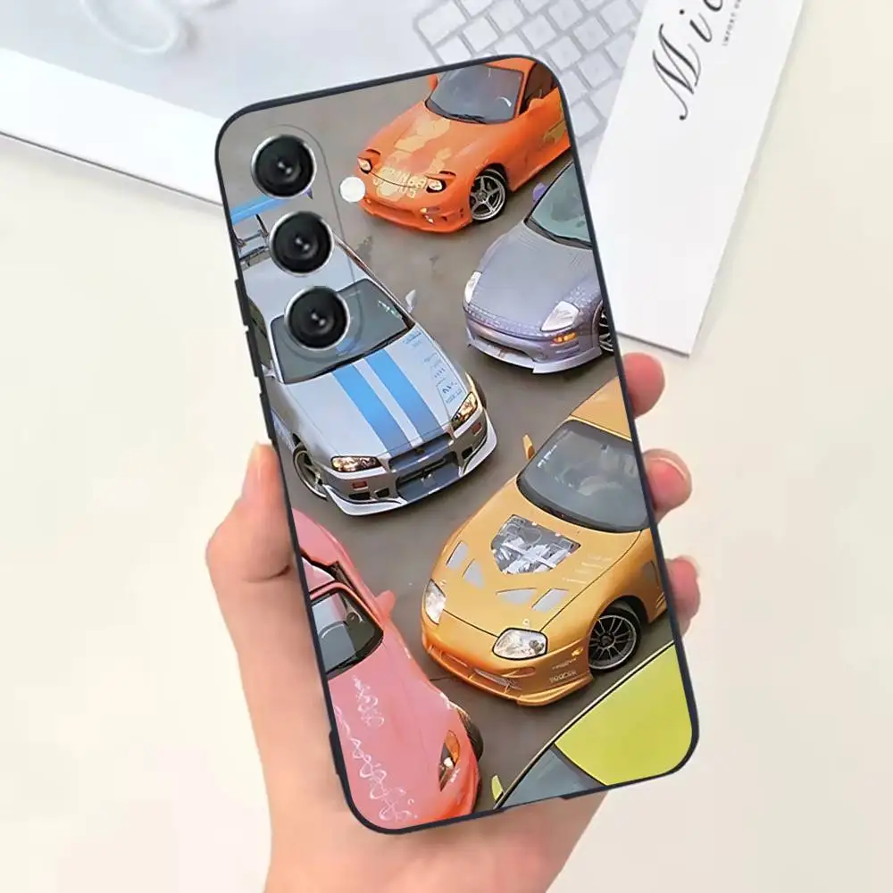 حافظة هاتف F-Fast F-Furious لهاتف سامسونج جالاكسي A73,31,32,72,41,53,52,71,22,5G,Note,J7,8,9 غطاء أسود ناعم