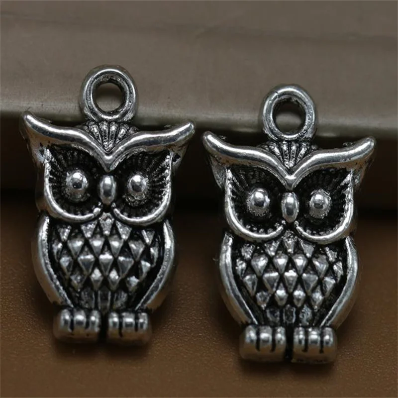 Halloween owl pendant DIY manual material amulet  Restoring ancient ways of zinc alloy accessories clothing accessories 10 PCS