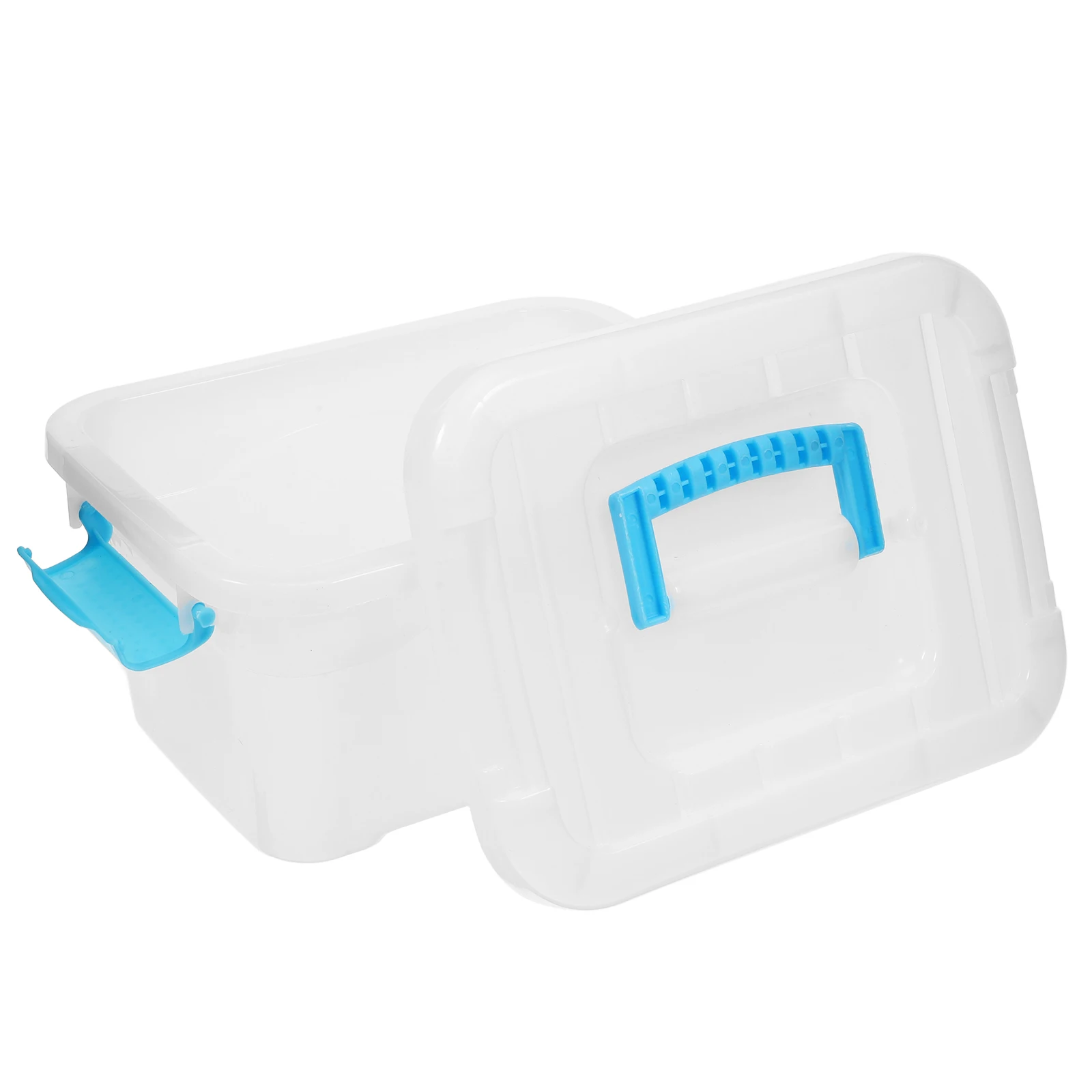 

Laundry Storage Box Capacity Clear Hexagonal Plastic Container with Handle for Laundry Room Organization Multi Use