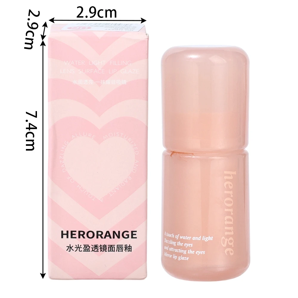 HERORANGE Full Shine Mirror Lip Gloss liquido idratante e idratante macchia per labbra altamente pigmentata per le donne