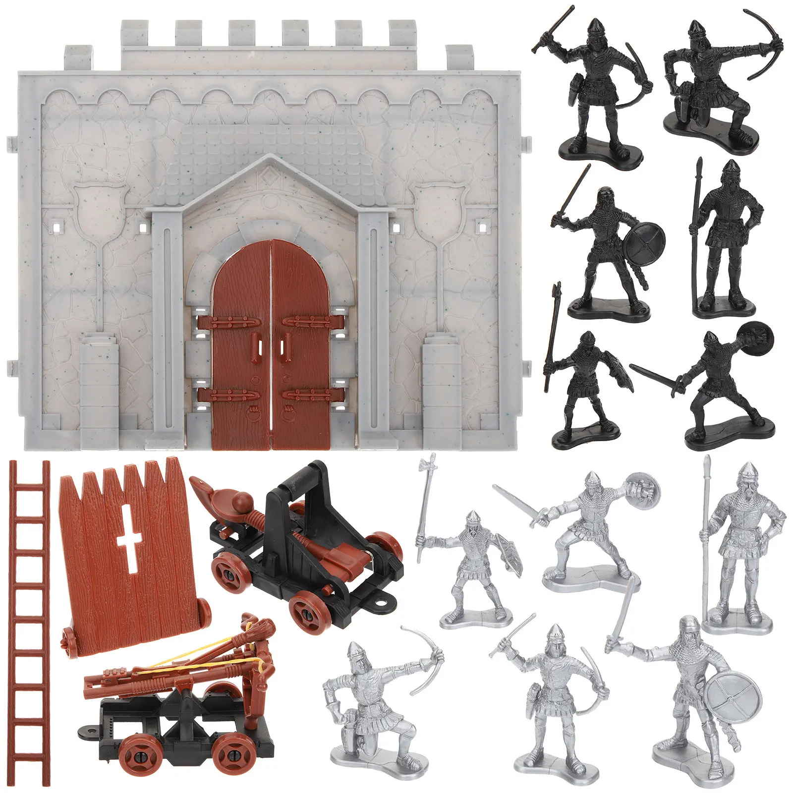 

Набор для игры «Замок»: высокопрочный пластиковый набор армейских фигурок для двух игроков, тактическая сцена осады и защиты, миниатюрная военная сцена