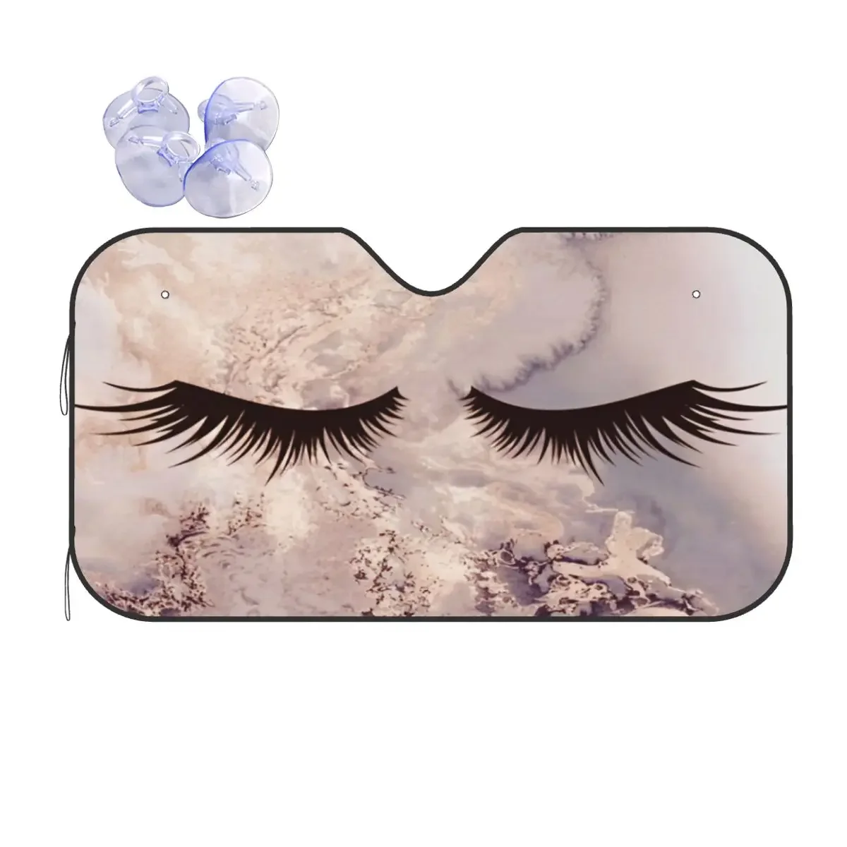 

Eyelash Windshield Sunsha Personality Car Front Window Visor 76x140cm Car Sunsha Blinds Sun Sha Protect