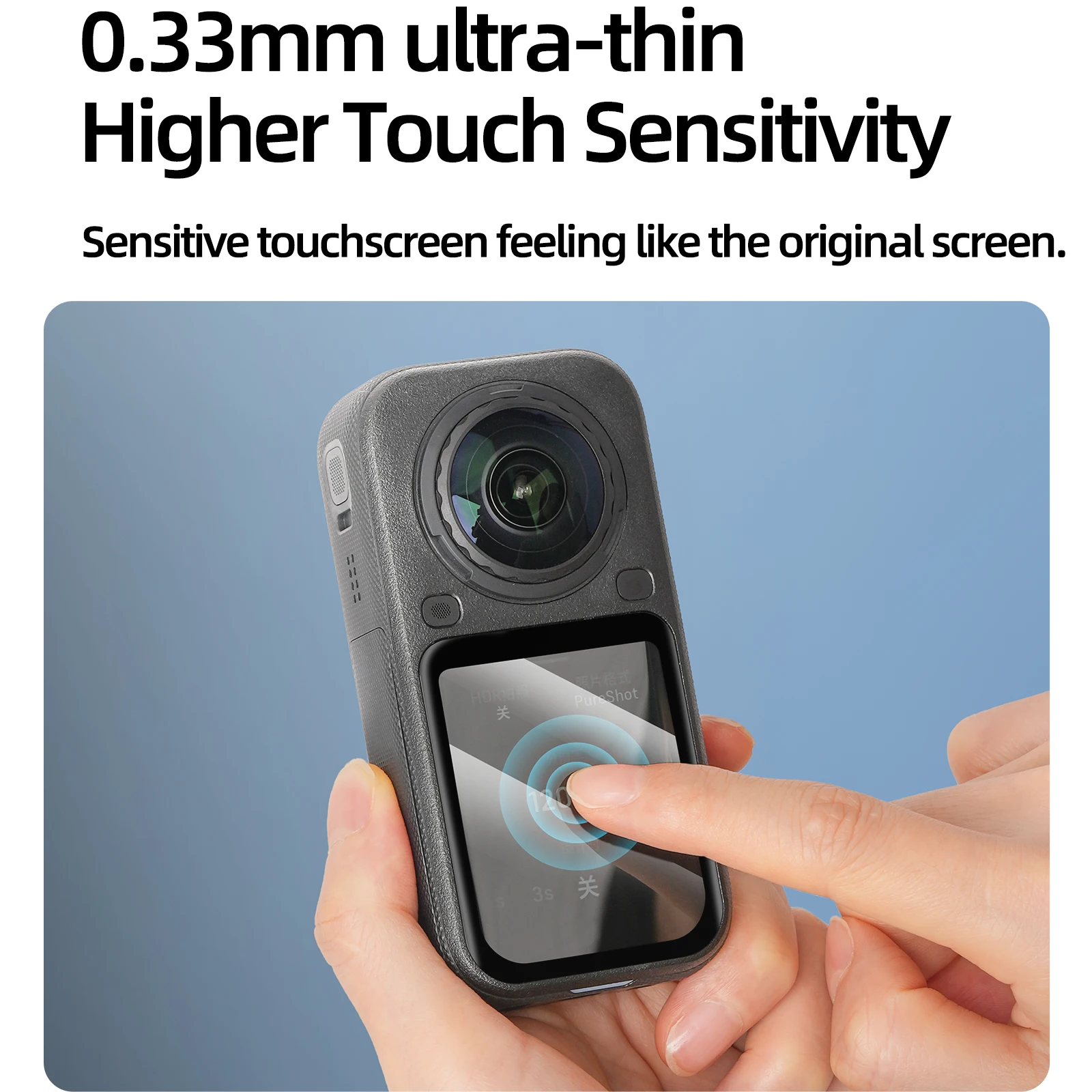 Sunnylife For Insta360 X6 Camera High Definition Toughened Film Scratch-Proof Composite Soft Protective Film 0.33mm Ultra-Thin