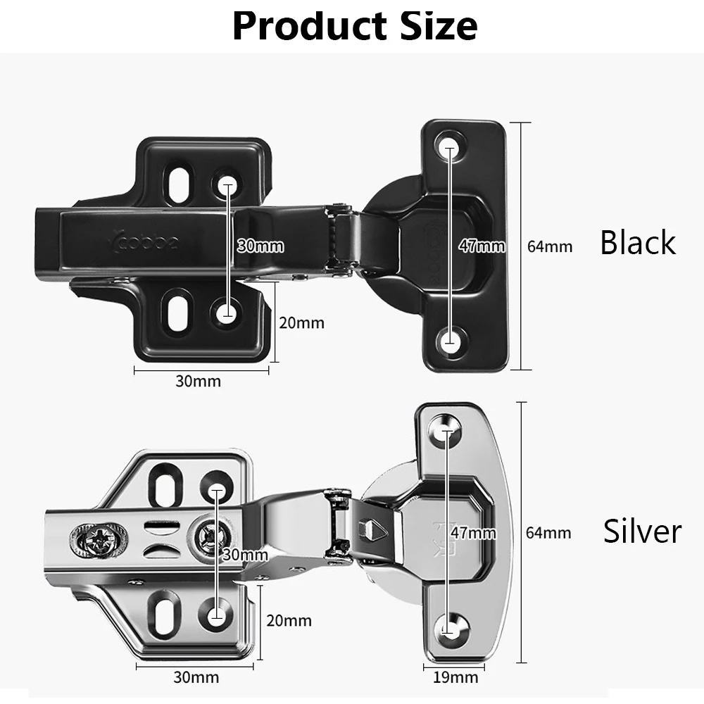 Stainless Steel Hydraulic Hinges Damper Buffer Soft Close Home Kitchen Cabinet Cupboard Door Furniture Hardware