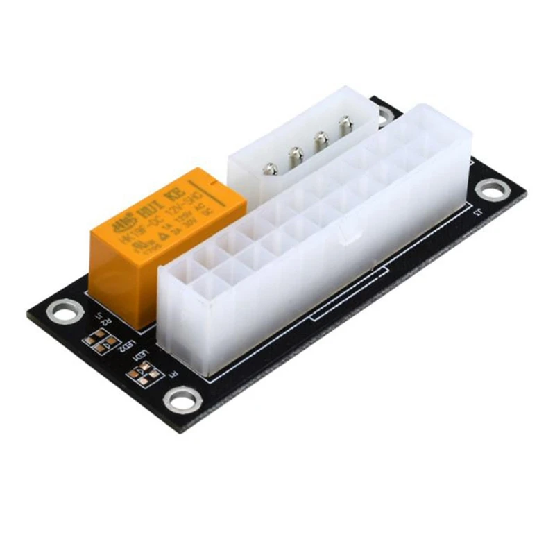 2PCS Dual PSU Power Supply Sync Adapter Add2psu ATX To 4Pin Molex Synchronous Connector Riser Cable Miner Mining