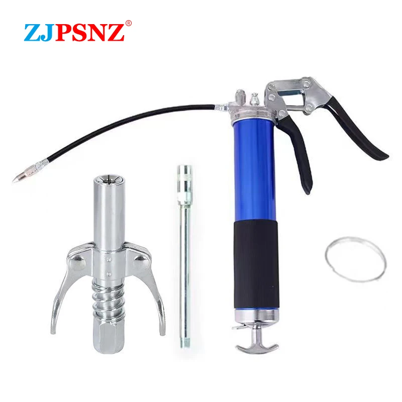 7000PSI 400CC Heavy Duty Quick Release Grease GunLubrication Syringe Manual Grip Grease Gun Manual Greasing Injection Set Kit