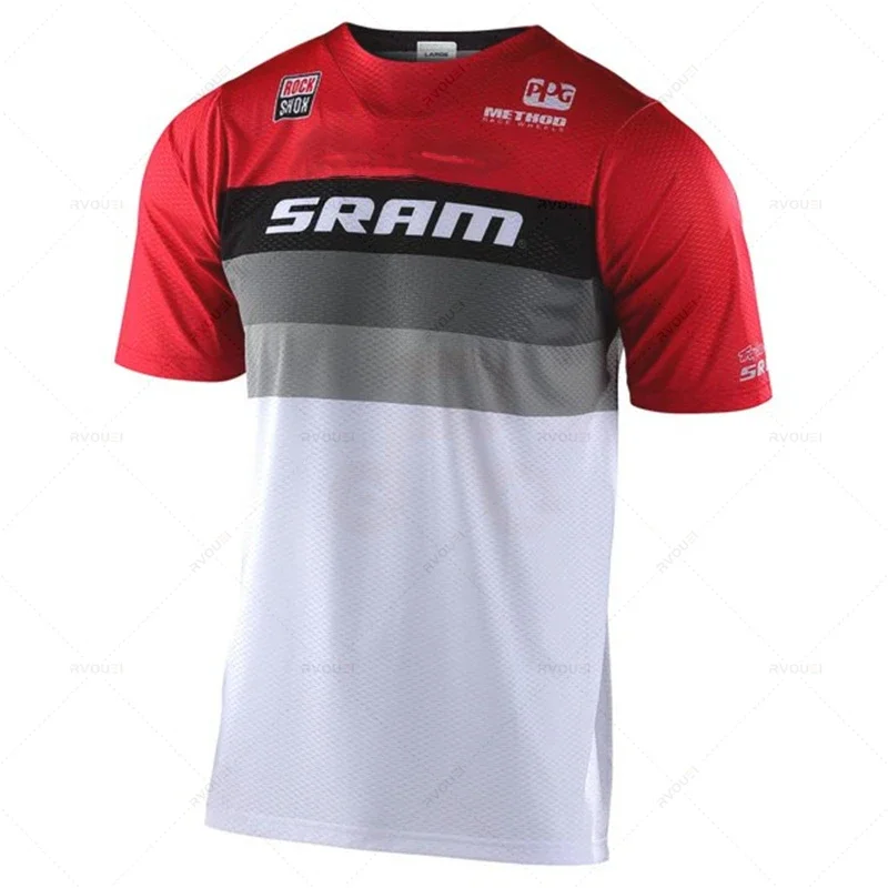 Cycling Bike Shirts New Sram Downhill Jerseys Long Short Sleeves MTB Offroad DH Motorcycle Jersey Motocroswear Bicycle Clothing