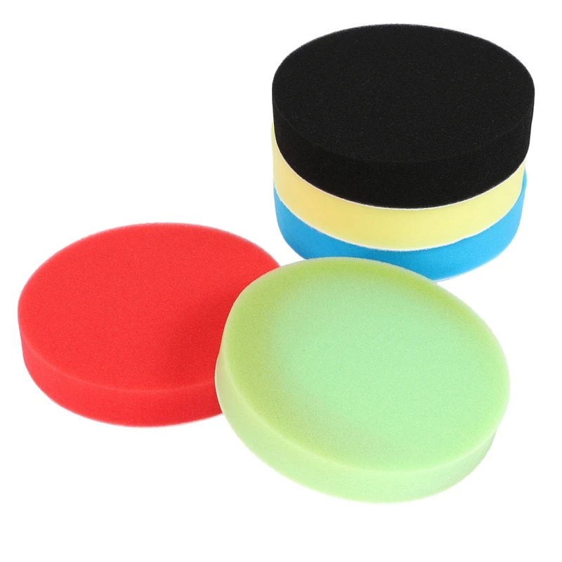 5 Pcs 6 Inch/150Mm Buffing Polishing Pad Flat Sponge Buffing Polisher Pads Kit For Car Auto Polisher Glass Polishing