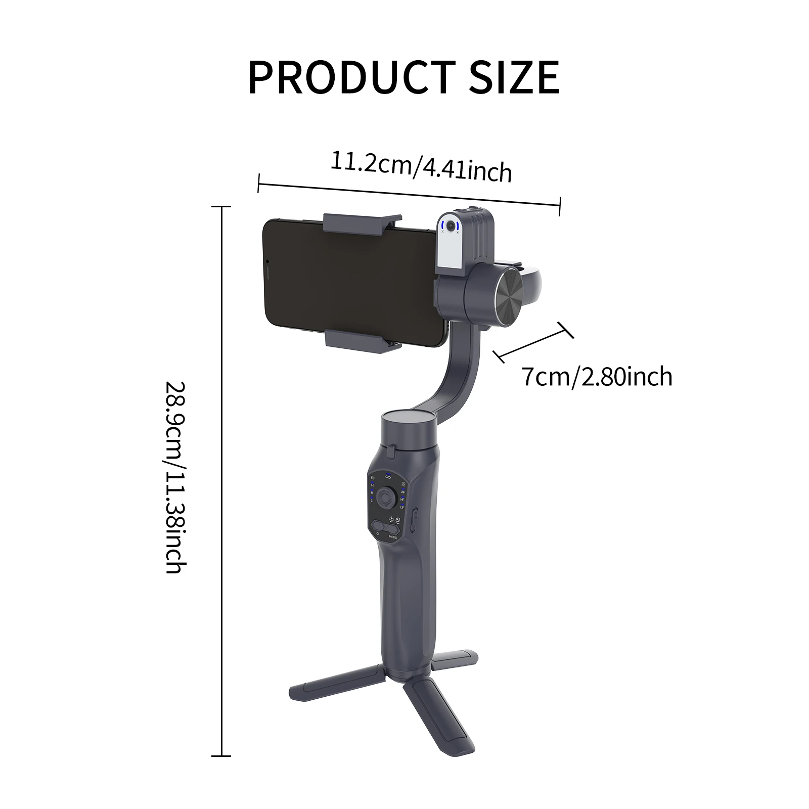 F10 Pro Max 3-osiowy ręczny stabilizator gimbala do smartfona ze światłem wypełniającym dla iPhone\'a Android Śledzenie twarzy Anti-Shake Tiktok Vlog