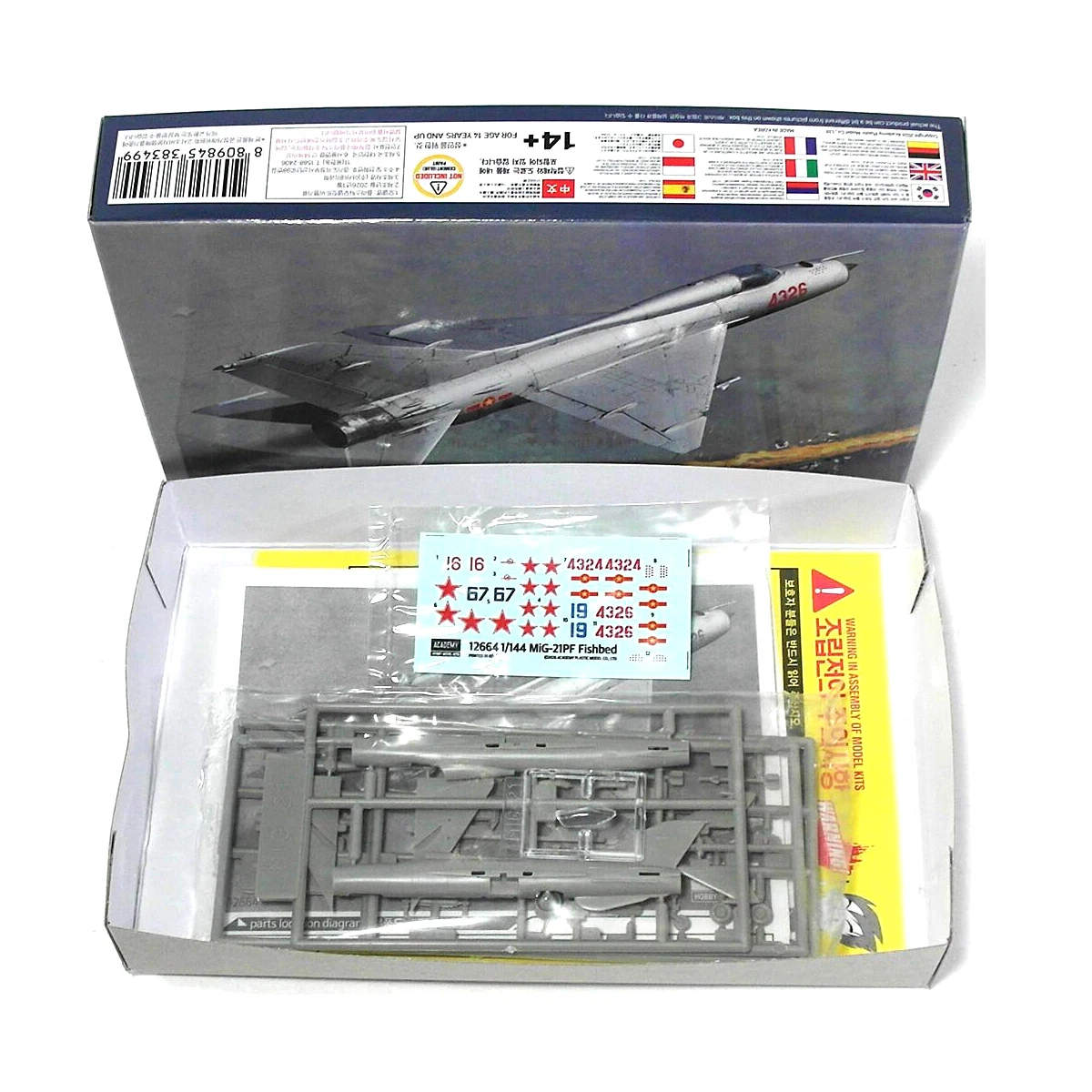 ACADEMY AC12664 1/144 MIG-21PF Fishbed Aircraft Assembly Model Kit