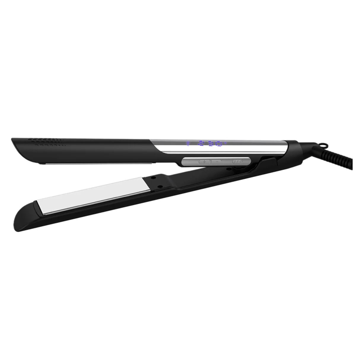 Hair Straightener & Curler 2-in-1 Professional Flat Iron Instant Heat Up Digital LED Display Adjust Temperature US