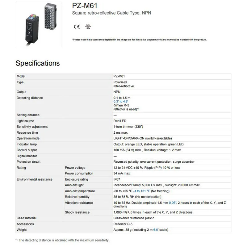 PZ-M61 KEYENCE Lichtschrankensensor, brandneues Original