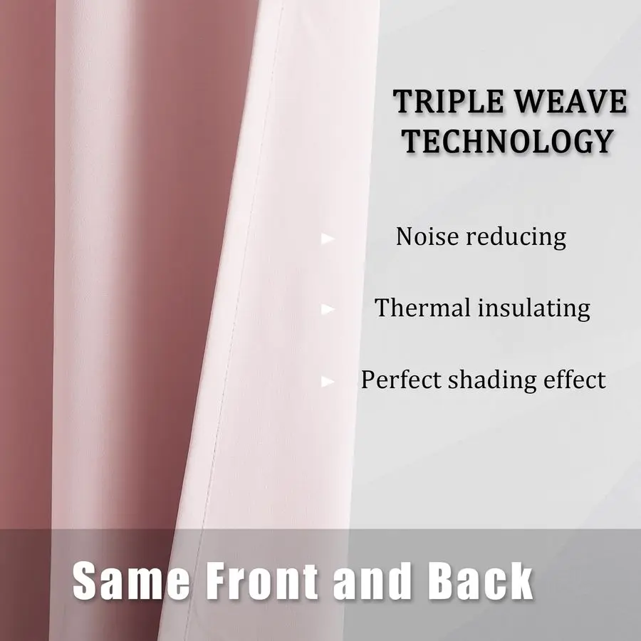الصلبة الوردي الستائر 84 بوصة طويلة الطفل الوردي ستائر التعتيم لوحات الستائر للفتيات ديكور غرفة نوم جروميت غرفة سواد الحرارة