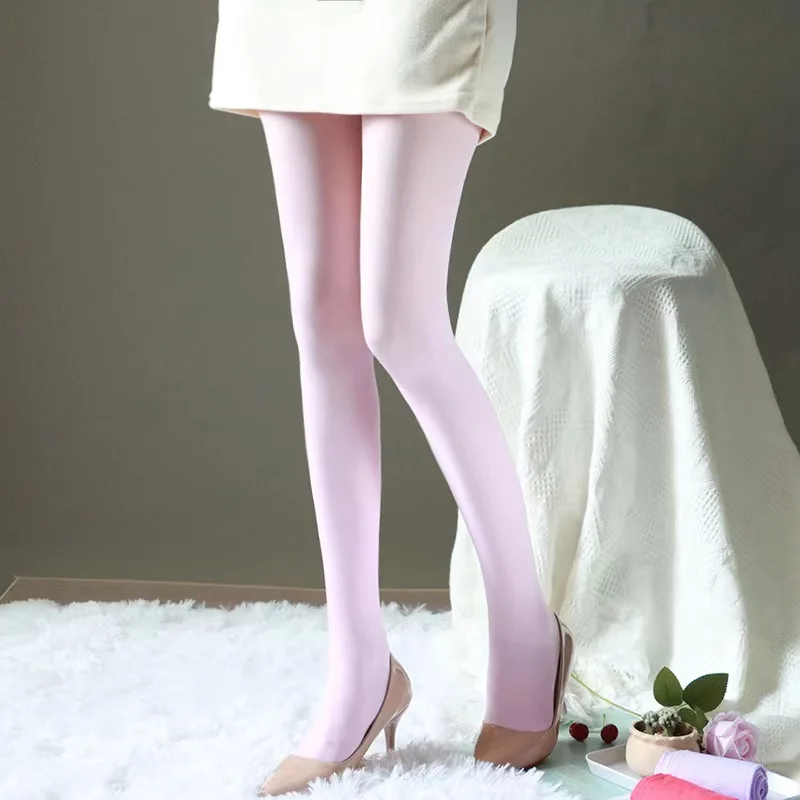 Spring Autumn 25 Candy Color Sexy Tights For Women Plus Size High Elasticity Pantyhose NO Transparent Beautiful legs Stockings