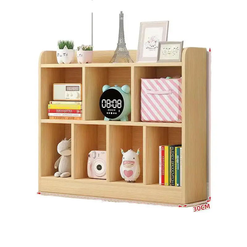 

Solid wood bookshelf floor-to-ceiling small cabinet, bay window children's shelf, household living room