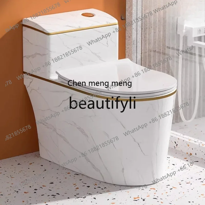k182Light luxury color toilet siphon large-diameter creative deodorant pumping water-saving ceramic toilet