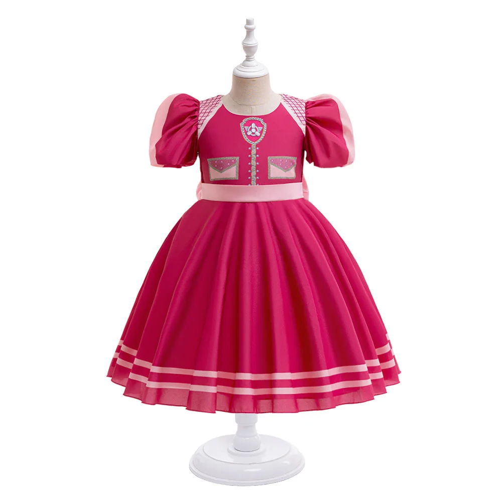 Cartoon Dog Party Dress For Girls Kids Patrol Pink Tutu Princess Gown Girls Skye Birthday Baptism Dresses Young Fashion Clothes