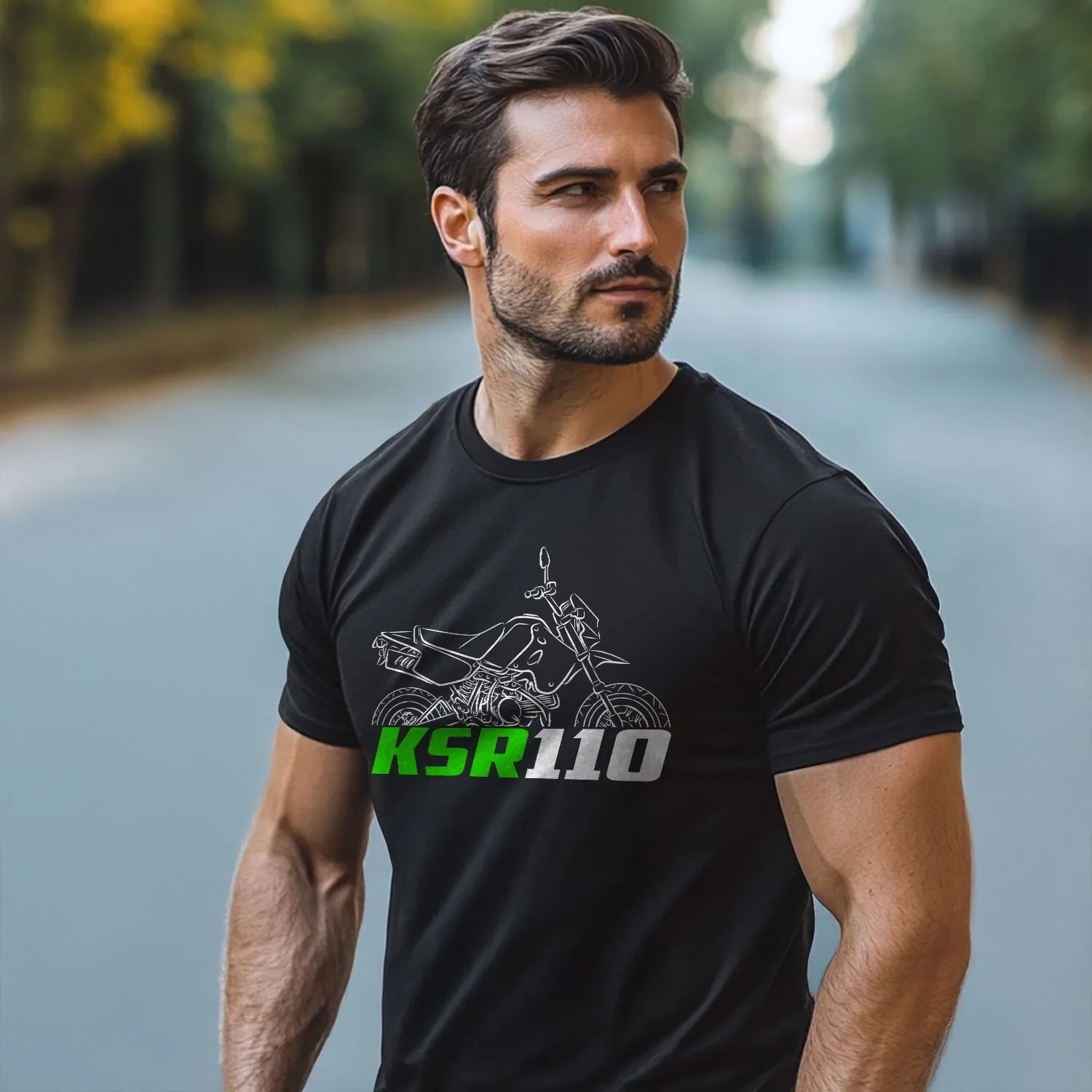 KSR110 Pro 2002-2024 - Motorcycle T-Shirt Daily Cycling Can Wear Cotton T-shirts for Both Men and Women