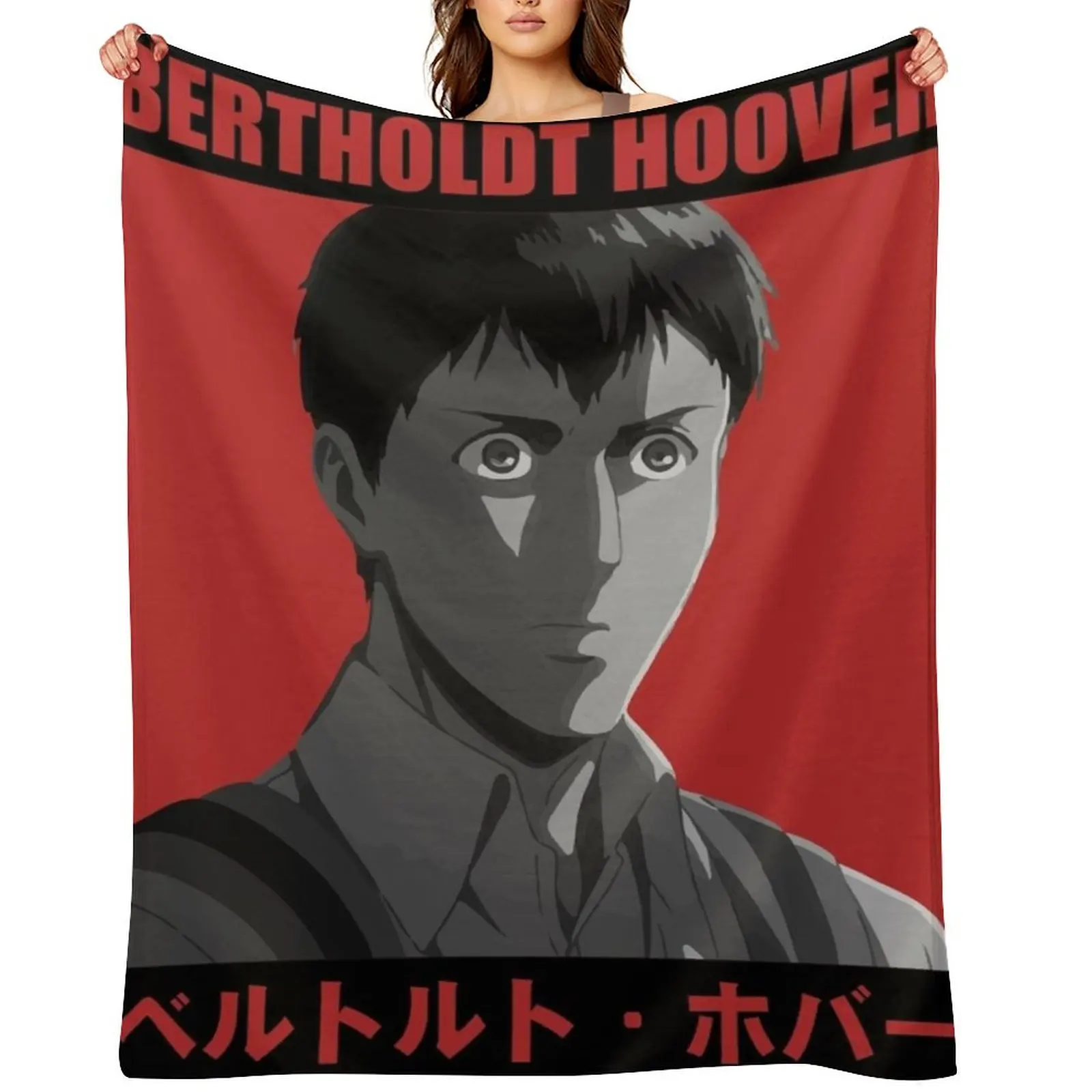 

Bertholdt Hoover Throw Blanket anime Hairy Decoratives Beautifuls Blankets