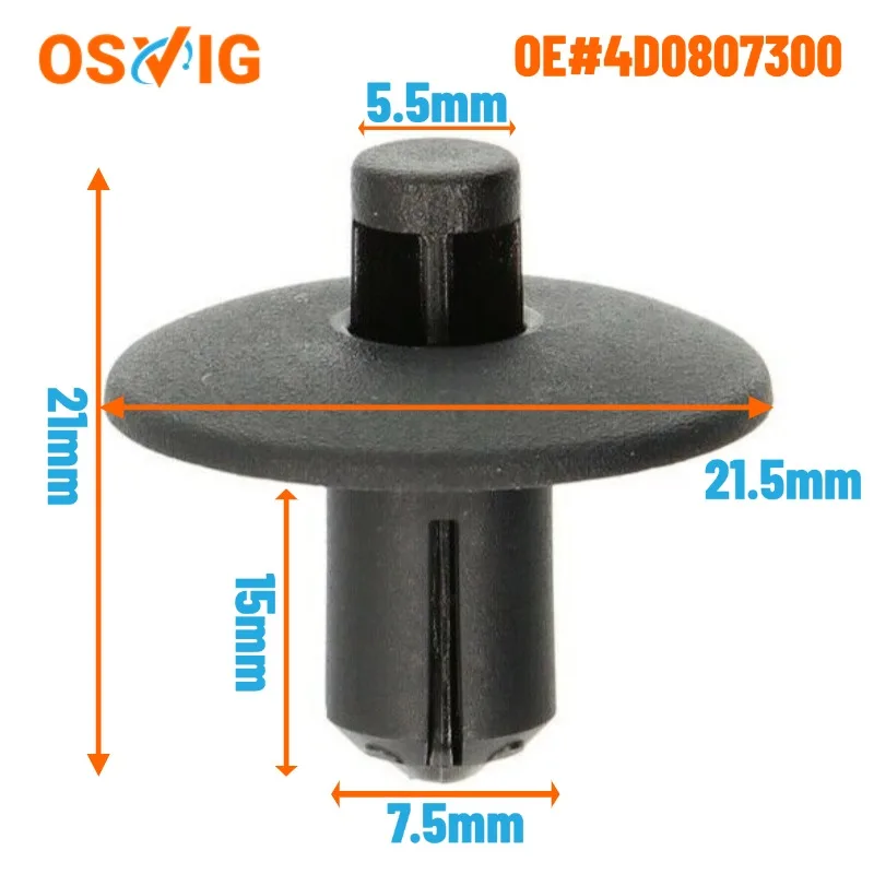 

30шт OE # 4D 0807300 Зажимы для отделки панели фиксатора нажимного типа для VW AUDI A4 A5 A8L Q3 Q5 Q7 Q8 RS5 S8L