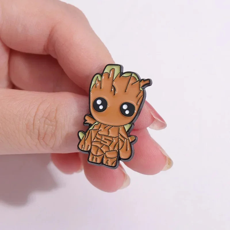 Disney Marvel Guardians of The Galaxy Enamel Pin Cute Groot Brooch Metal Lapel Badges for Fans Backpack Bag Accessories Gifts