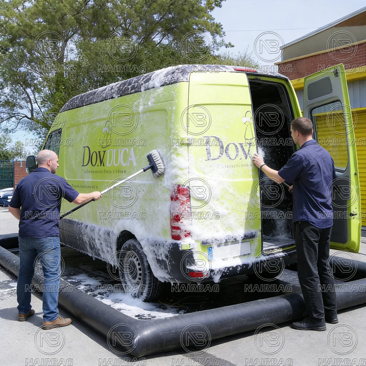 Aufblasbare Auto-Waschmatte für LKW, Tragbare Aufblasbare Reinigungsmatte für Fahrzeuge