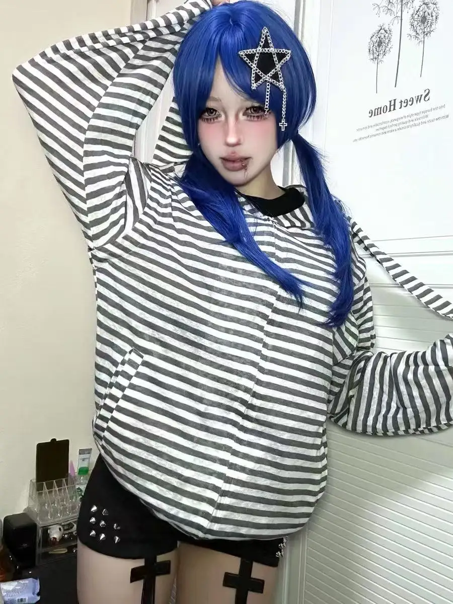 グリッタースターヘアクリップラインストーン女性ガールズ Y2k 星型チェーンクロスバレッタロリータヘアアクセサリー