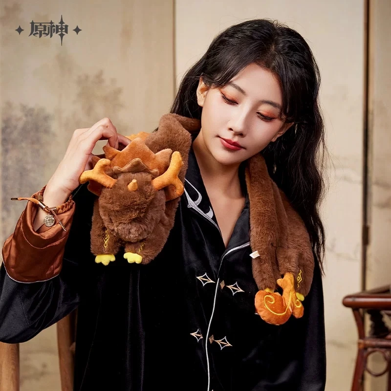 Genshin Impact Cosplay Zhongli Thematic Impressions Series Xianzhu's Metamorphosis Rongrong Scarf Christmas Gifts 2