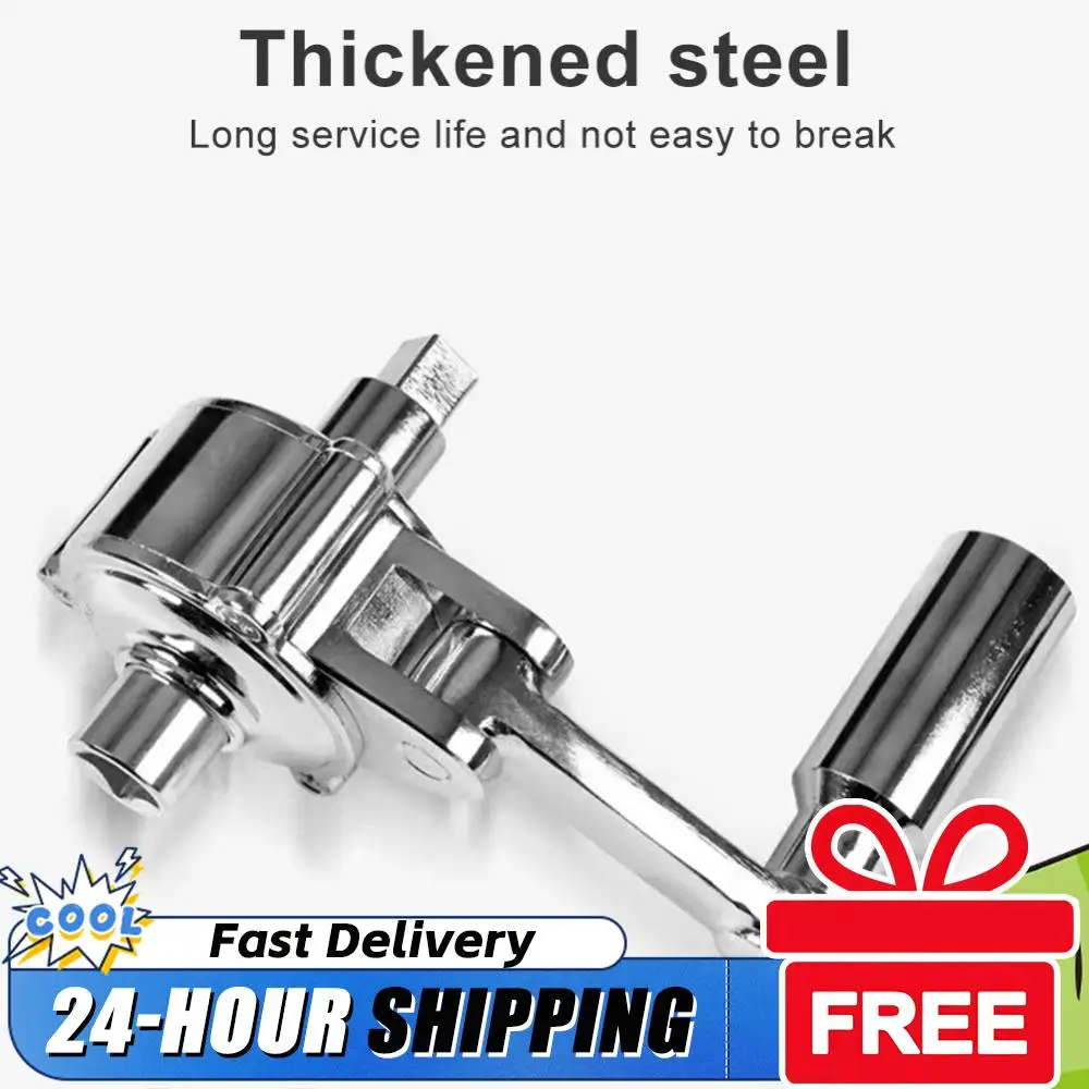 

Chrome Vanadium Steel Wrench Booster Tire Nut Remover with 17mm/19mm/21mm Sockets Car Tire Disassembly Labor-Saving Force Wrench