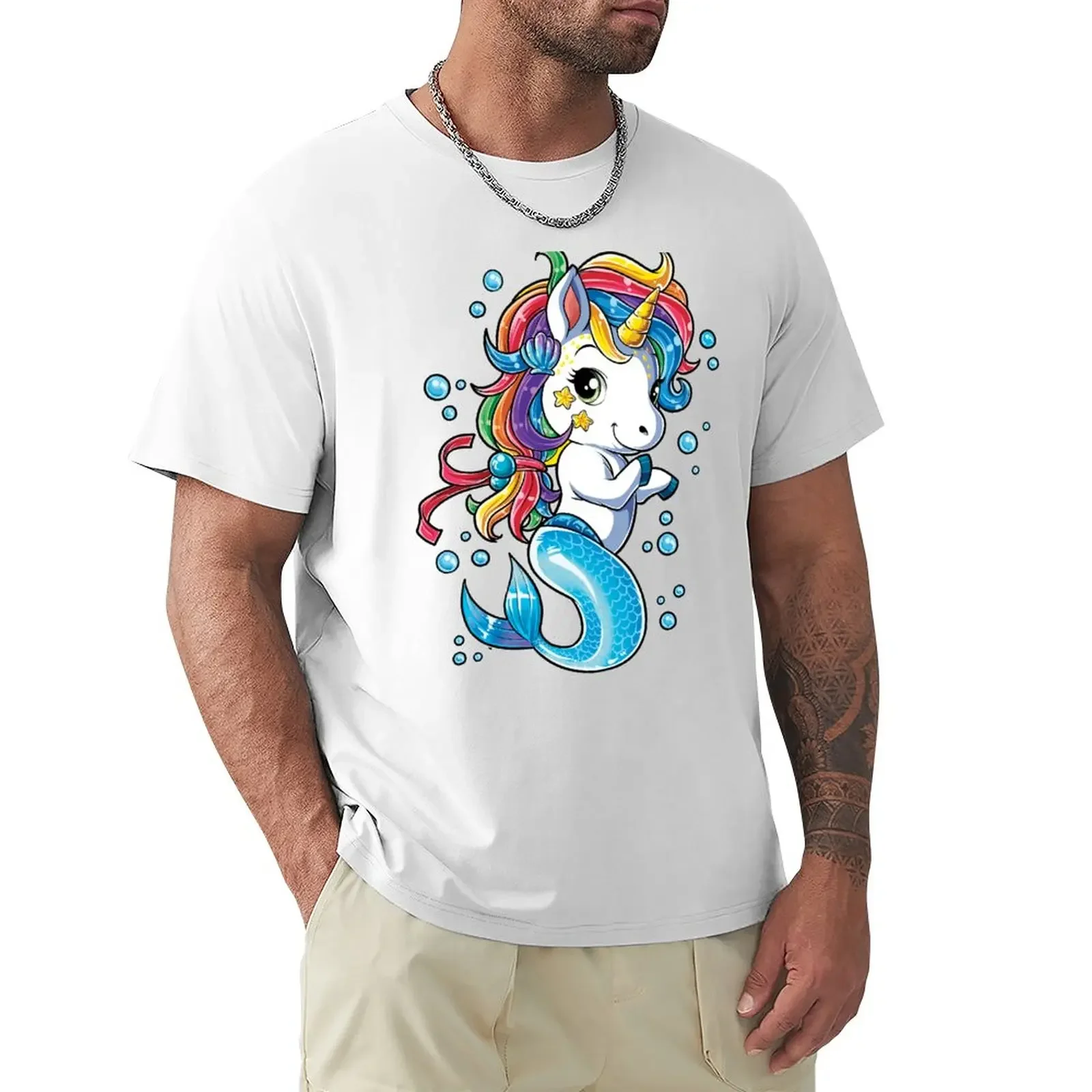 Unicorn Mermaid Mermicorn T Shirt Kids Girls Boys Rainbow Squad Cute Gifts Party T-Shirt funnys anime plain t shirts men