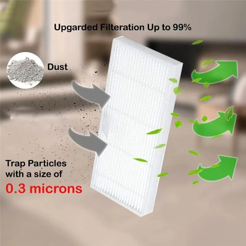 16 шт. моющиеся запасные части для фильтров Hepa для Midea VCR04W, аксессуары для роботов-пылесосов, фильтры-A77G