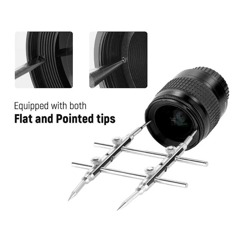 Lens Sucker and Spanner Kit, IC Pick-Up Vacuum Suction Pen with 7 Interchangeable Suction Cups and Curved Tips