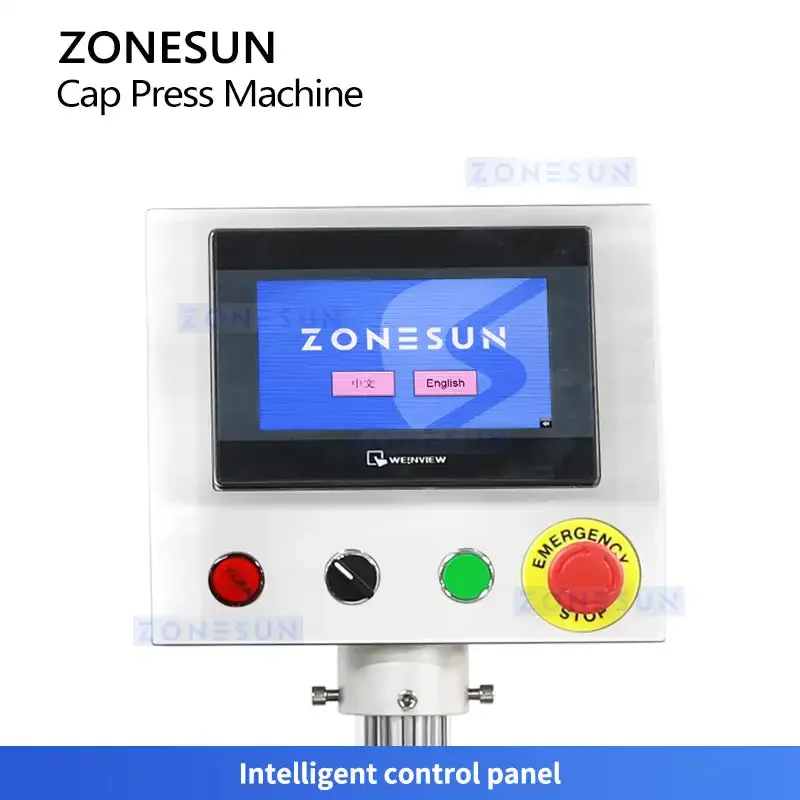 ZONESUN ZS-PG01 เครื่องกดฝาขวดอัตโนมัติ เครื่องกดฝาขวด