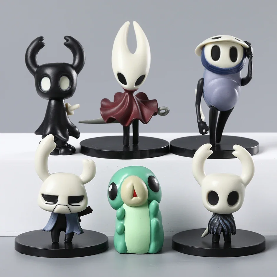 Hollow Knight The Knight Hornet Quirrel Zote Grub Figure Toys Figuras Deco Ornaments Collection Model 6pcs/set