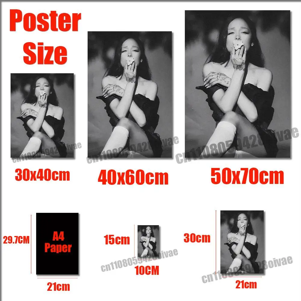 For Singer A-Ariana Petal G-Grande Poster Wall Murals Paper Home 21x30cm Self-adhesive Decoration Sticker Playbill Cover