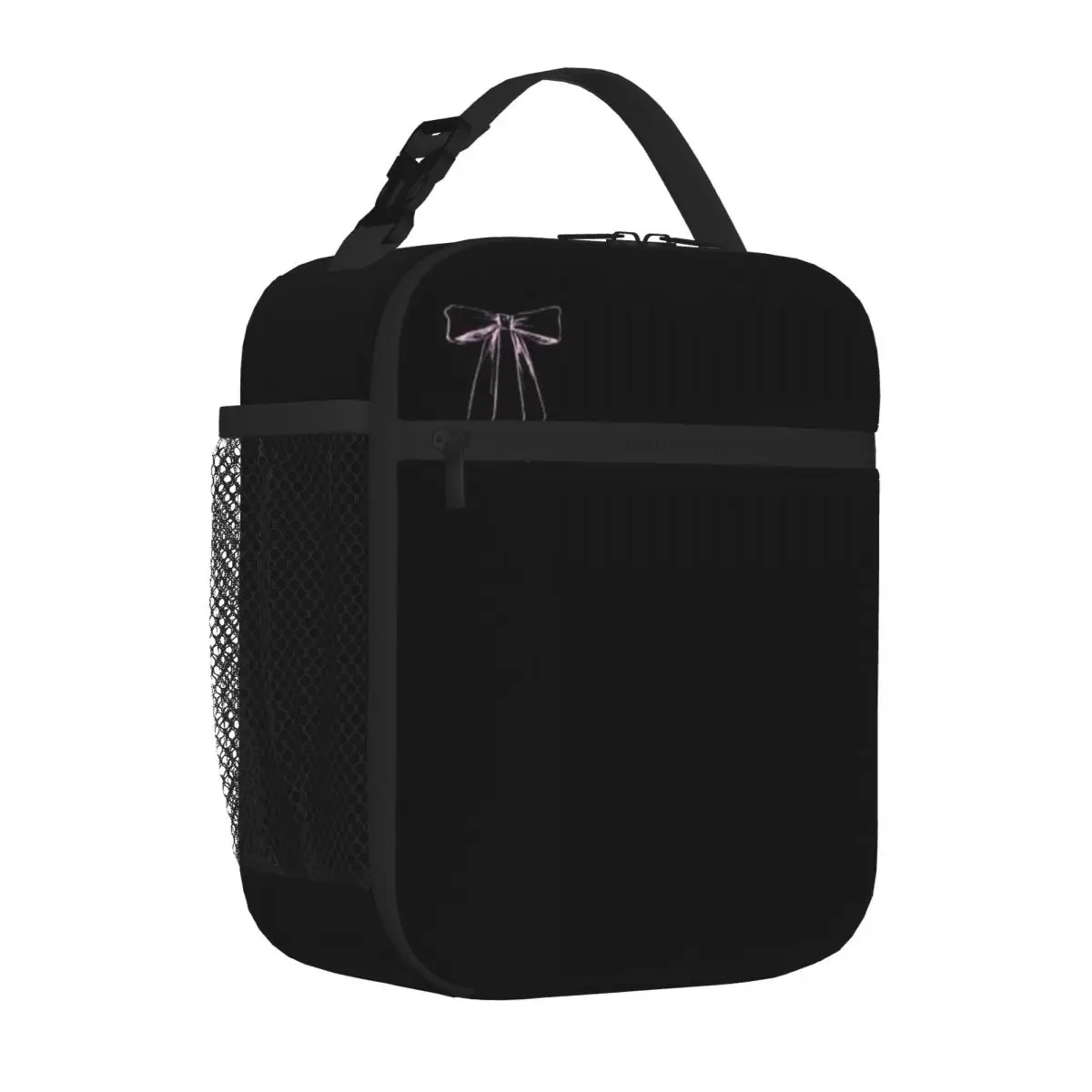 Bestselling PURPLE BOW COQUETTE AESTHETIC PRETTY BOW Abstract Foldable Lunch Bag Kid Outdoor Class Camping Lunch Bag