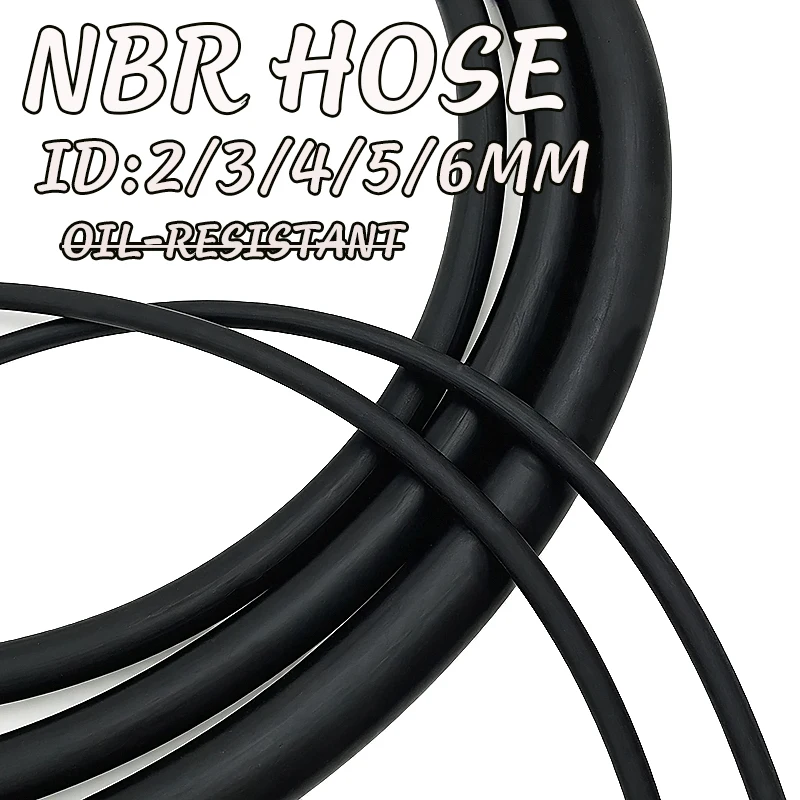 Automotive Oil Fuel Pipeline Pressure Resistant Delivery Black NBR Rubber Hose Oil Resistant Inner Diameter 2-25mm